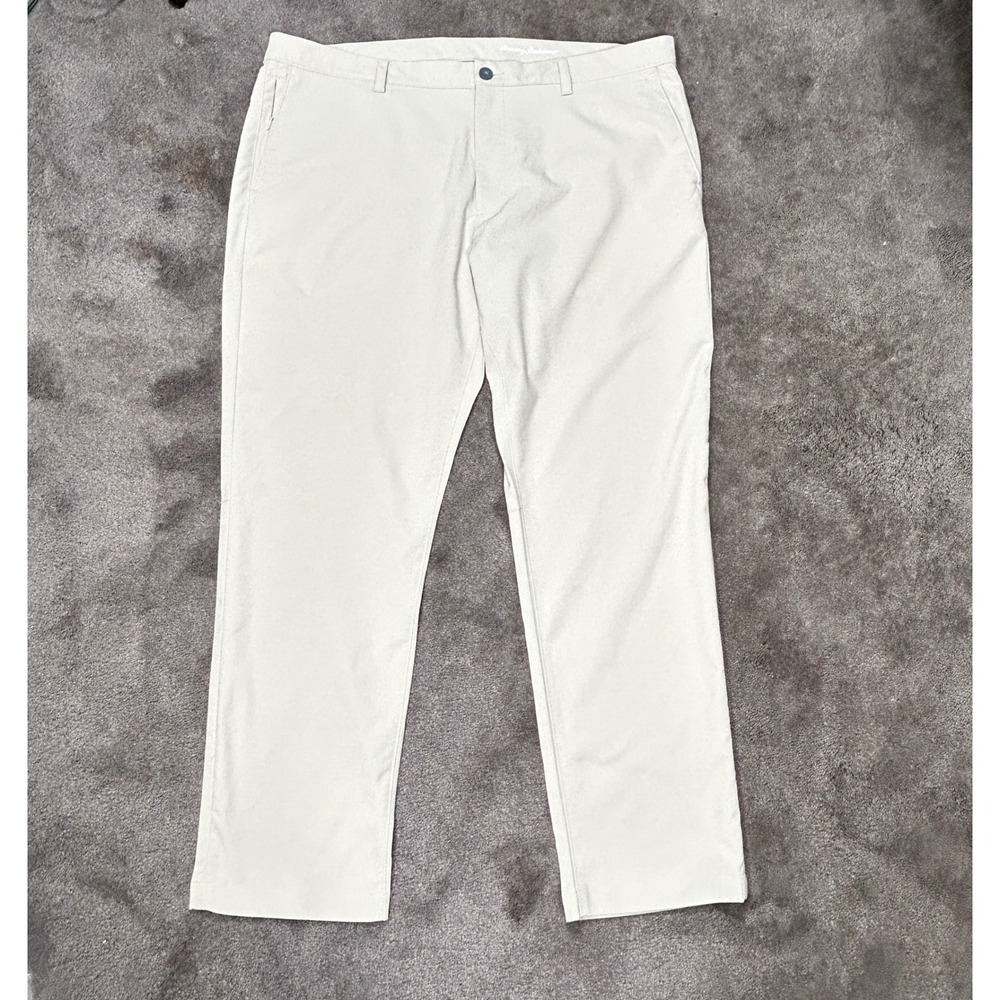 Tommy Bahama Mens 40x29 Beige Zip Pocket Island Zone Performance Oxford Pants